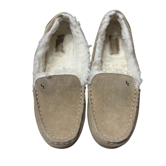 KOOLABURRA by UGG Lezly Sherpa Suede Moccasin Slippers in Tan Size 9 - Picture 4 of 7